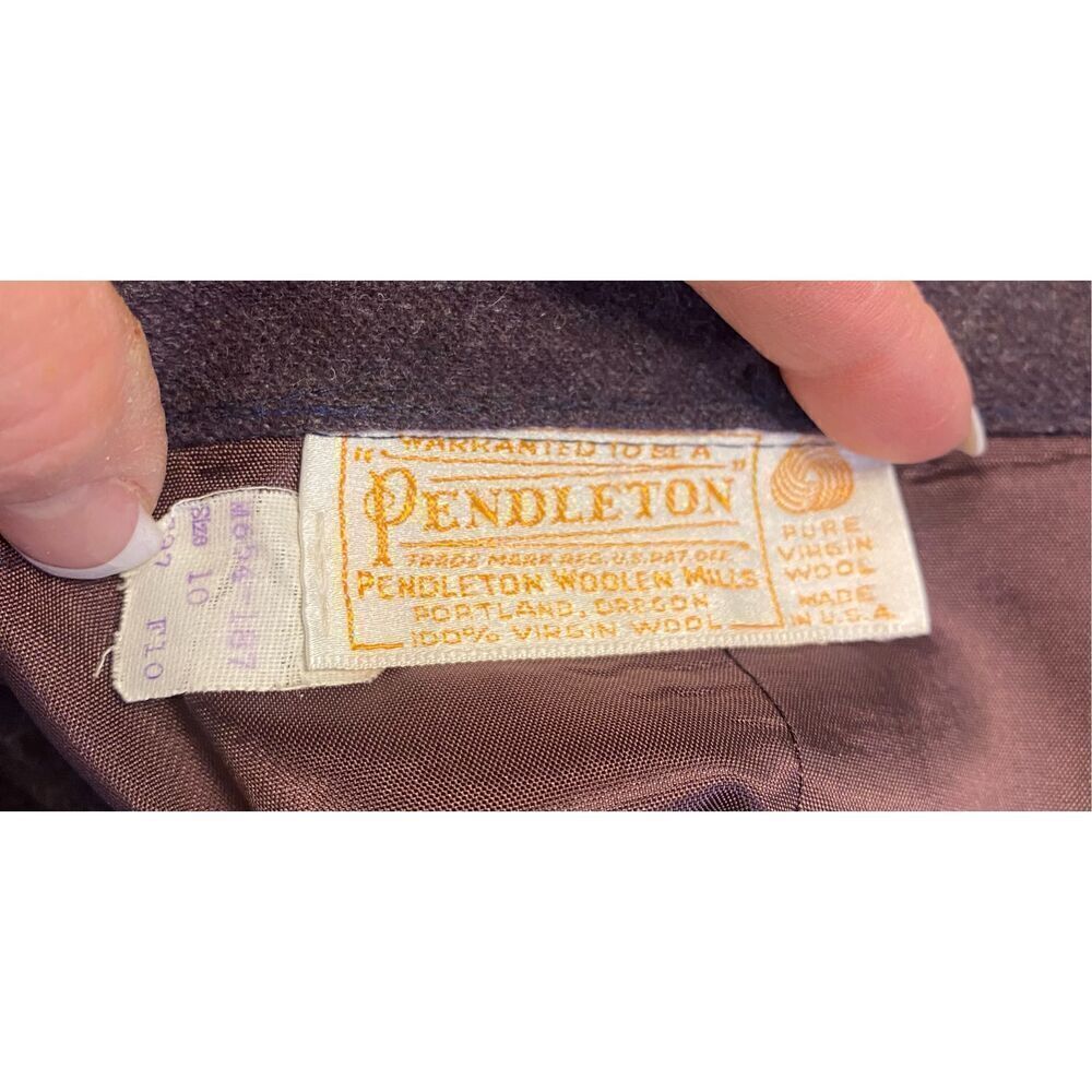 Pendleton 100% Virgin Wool 2-Piece Suit Deep Plum Sz. 10 Y2K Vintage - Picture 11 of 11